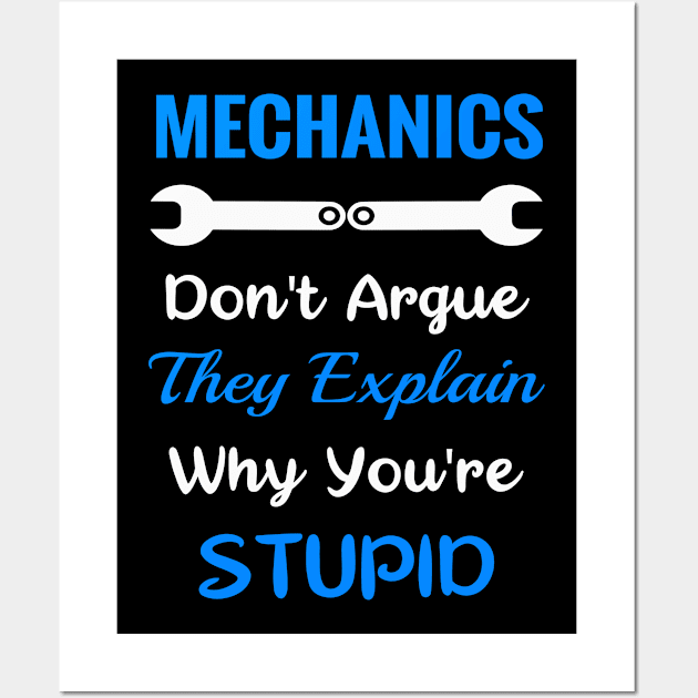 Mechanics Stupid Wall Art by loveshop